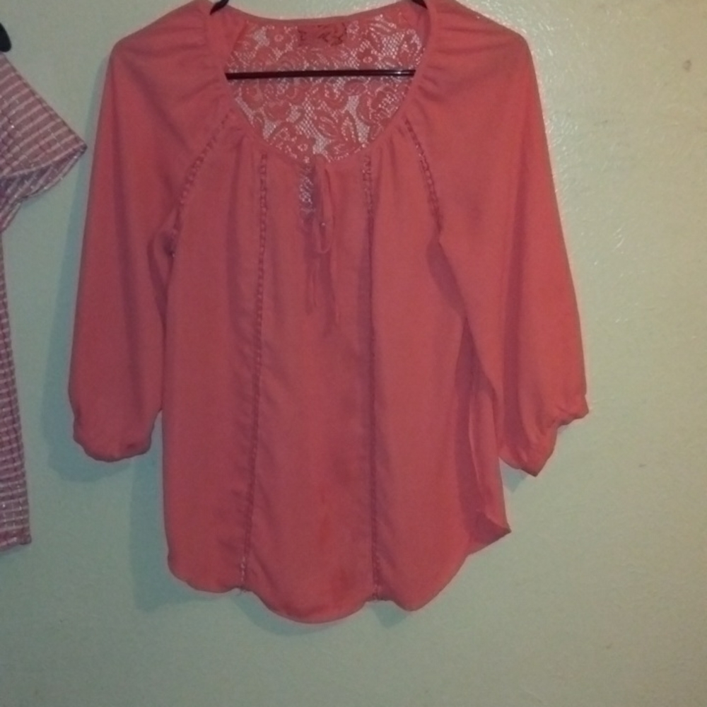 A orange blouse